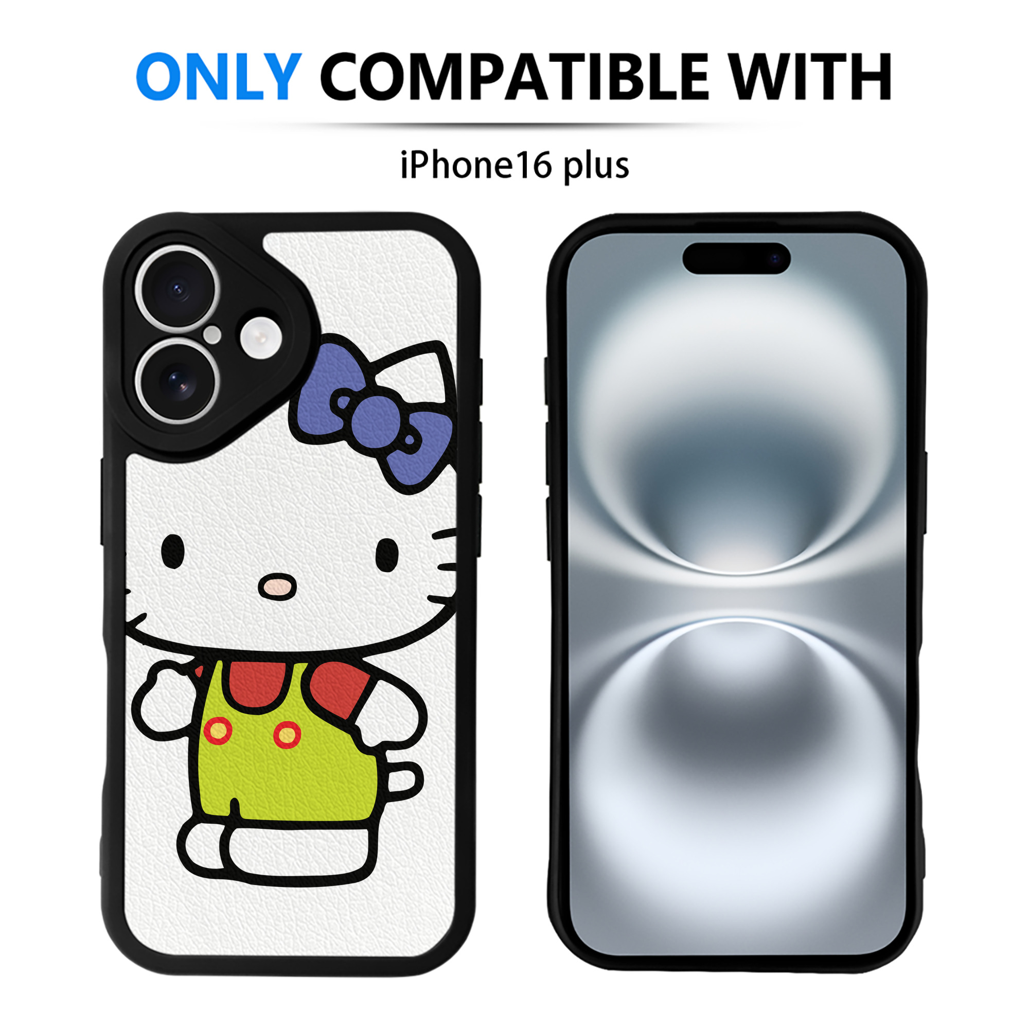 （画像用） Hello Kitty ハローキティ 【iPhone 16シリーズ対応】シリコンスマホケース（レザー調） 材質：シリコン